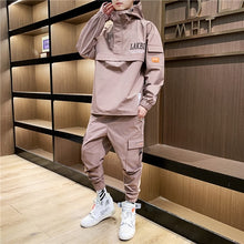 Load image into Gallery viewer, 2020 Workwear jacket men's Hooded Jacket+Pants 2PC Sets baseball loose Pullover coat & Long Pants Mens Clothing
